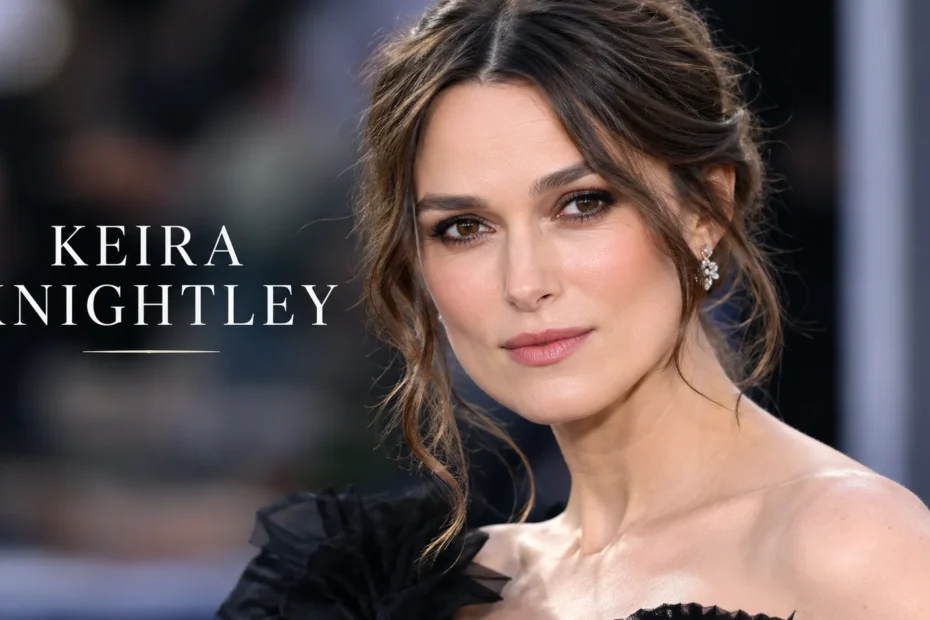 Keira Knightley portrait in an elegant black gown